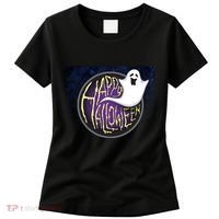 Happy Halloween Ghost Galaxy Women's T-Shirt thumb 0