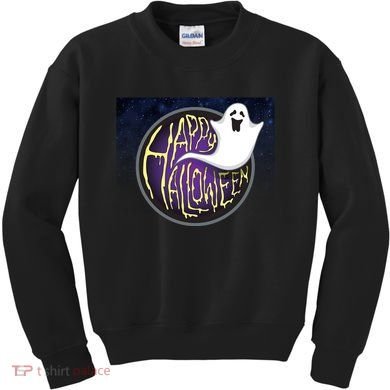 Happy Halloween Ghost Galaxy Kids Sweatshirt