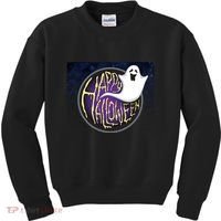 Happy Halloween Ghost Galaxy Kids Sweatshirt thumb 0