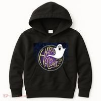 Happy Halloween Ghost Galaxy Kids Hoodie thumb 0