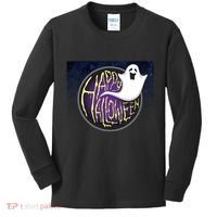 Happy Halloween Ghost Galaxy Kids Long Sleeve Shirt thumb 0