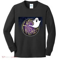 Happy Halloween Ghost Galaxy Kids Long Sleeve Shirt thumb 0
