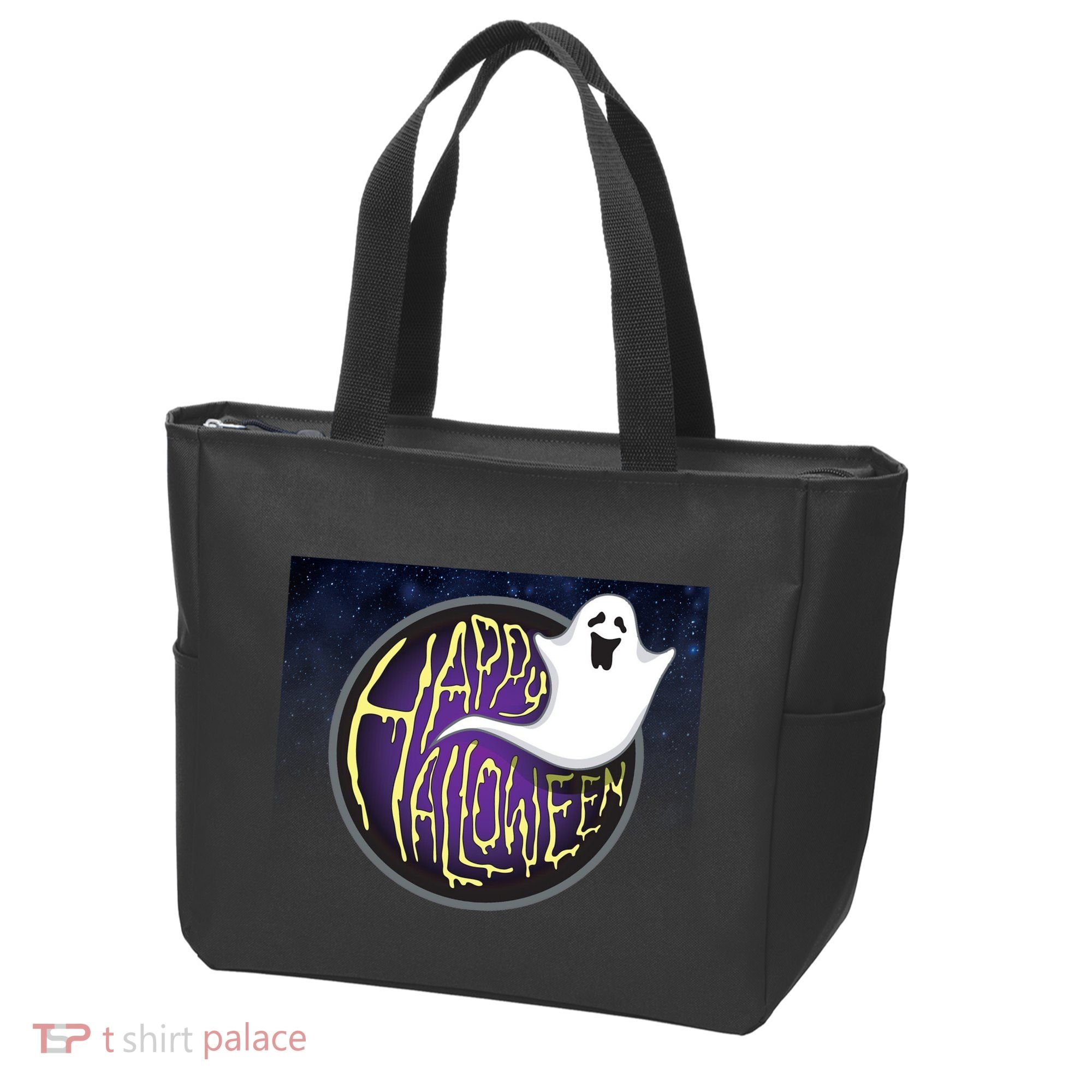 Happy Halloween Ghost Galaxy Tote Bag
