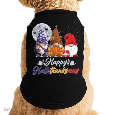 Happy Hallothanksmas Gnomes Doggie Tank