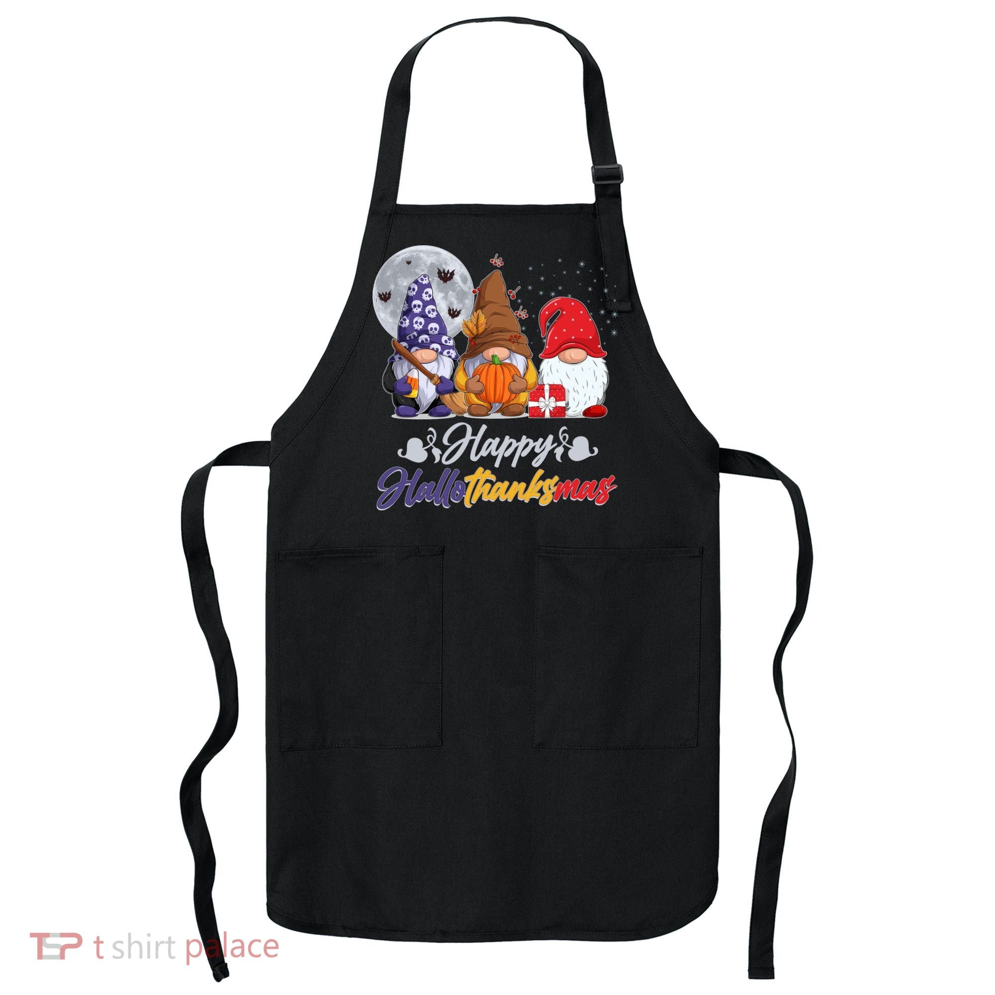 Happy Hallothanksmas Gnomes Apron