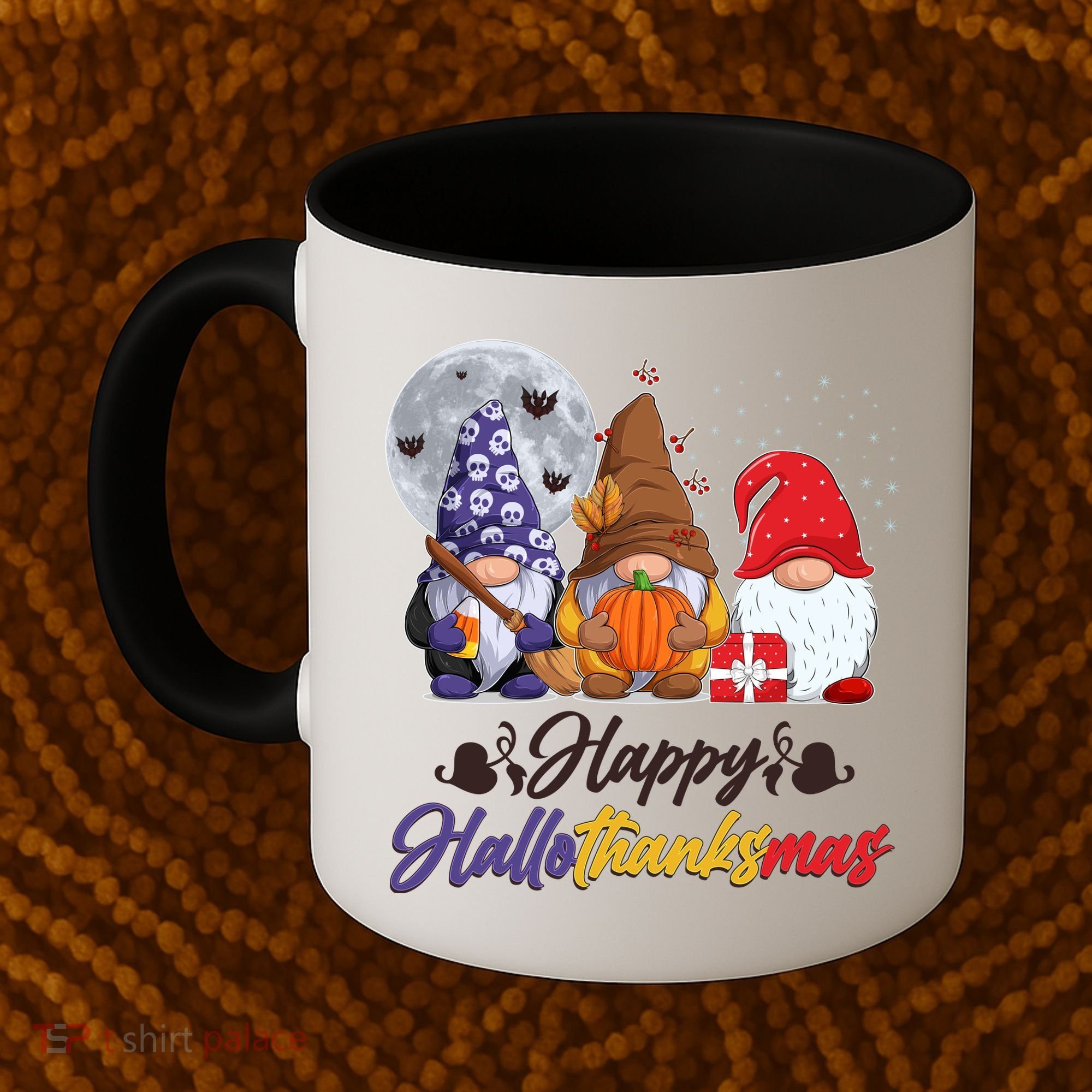 Happy Hallothanksmas Gnomes Coffee Mug