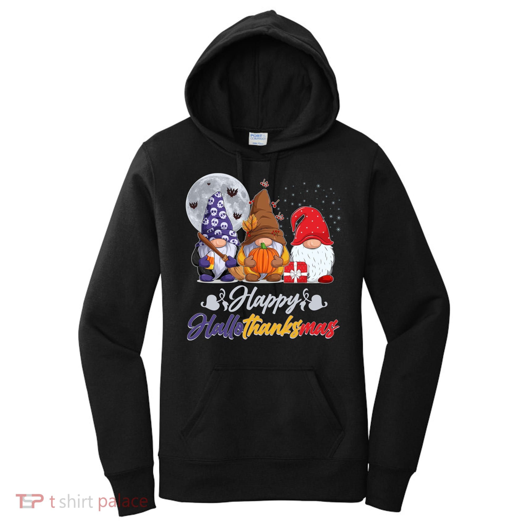 Happy Hallothanksmas Gnomes Women's Hoodie