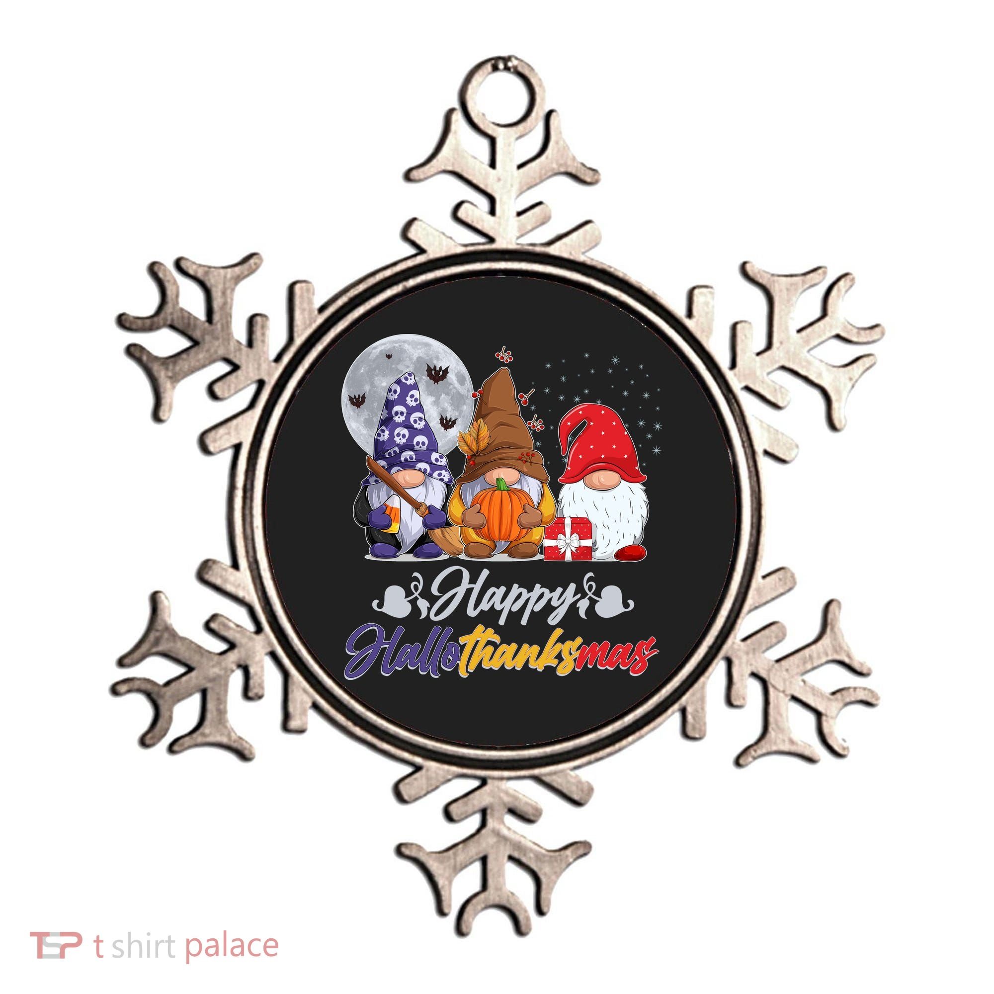 Happy Hallothanksmas Gnomes Ornament