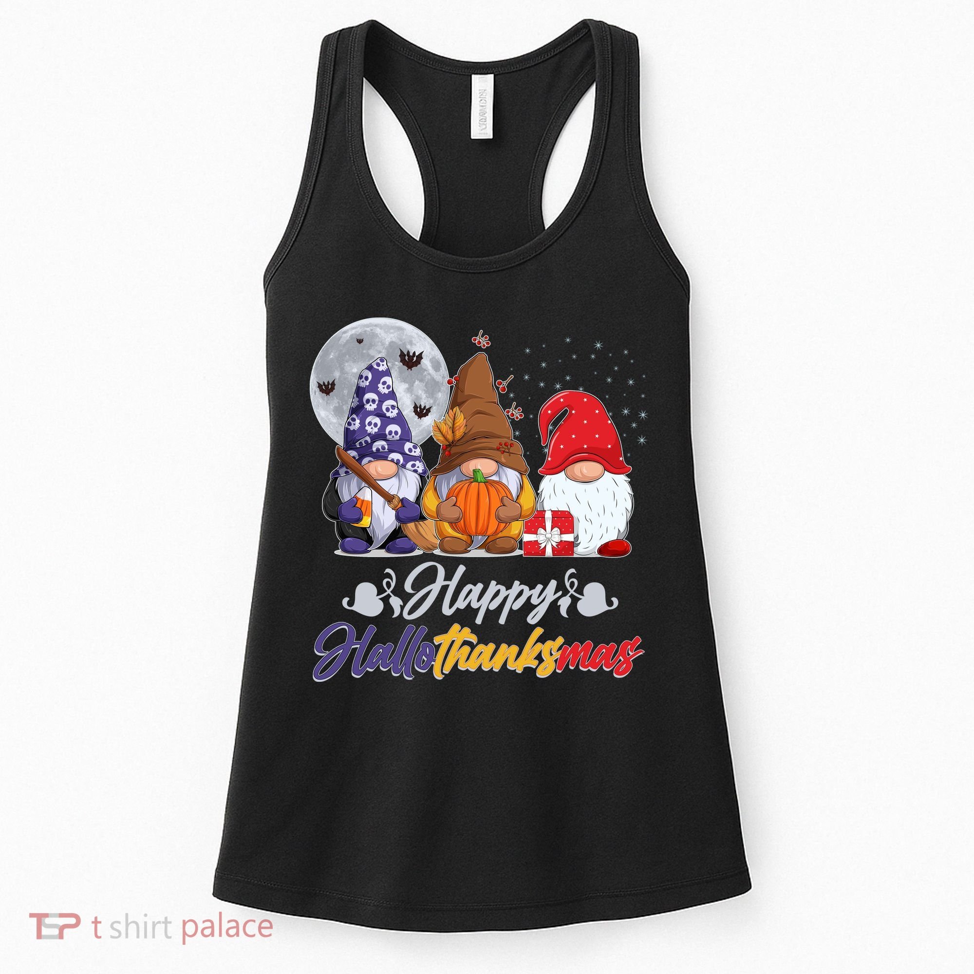 Happy Hallothanksmas Gnomes Women's Tank Top