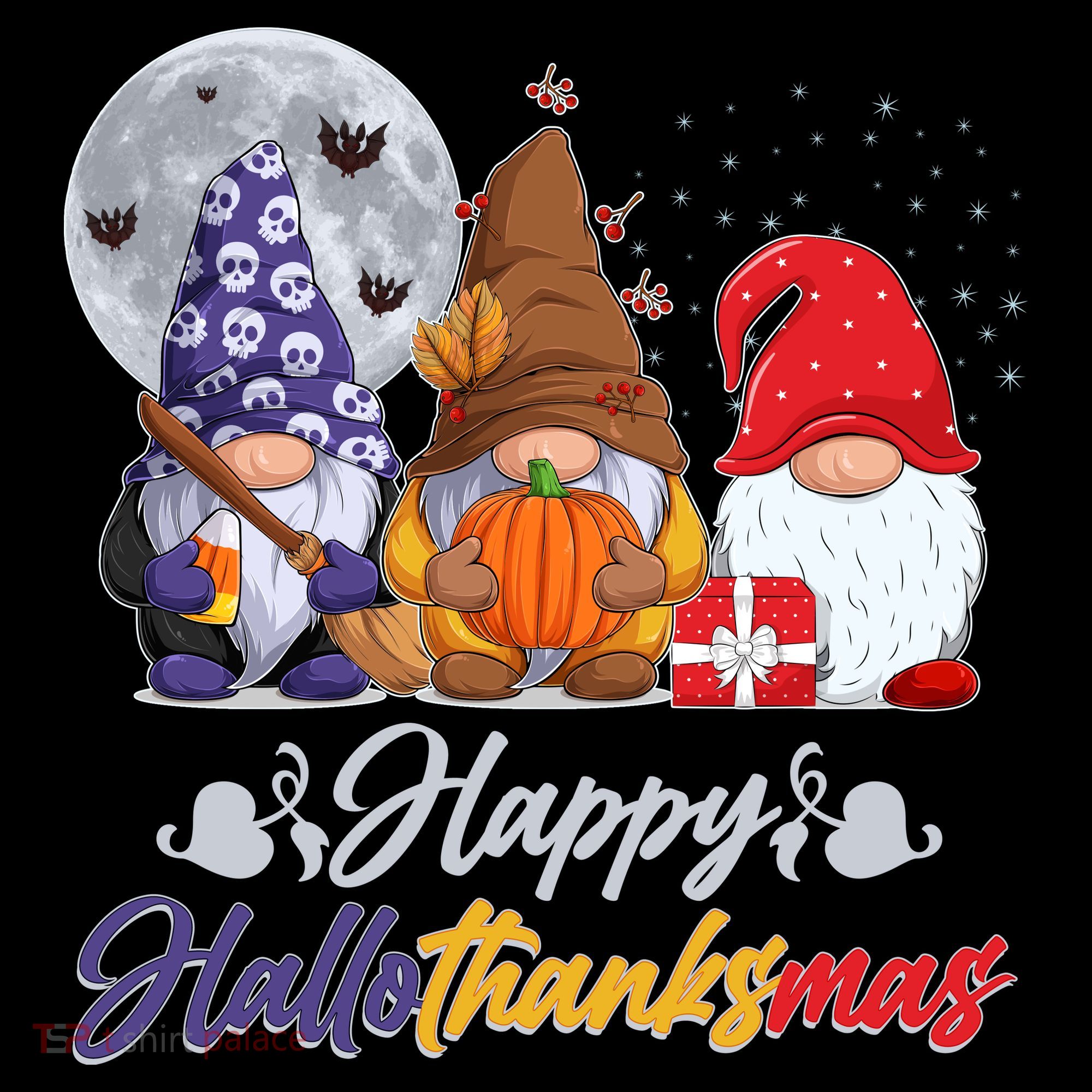 Happy Hallothanksmas Gnomes Toddler Hoodie