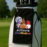 Happy Hallothanksmas Gnomes Golf Towel thumb 2