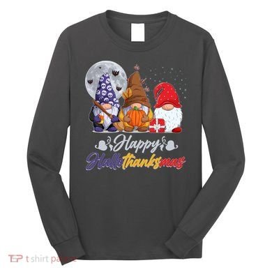 Happy Hallothanksmas Gnomes Long Sleeve Shirt