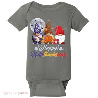 Happy Hallothanksmas Gnomes Baby Bodysuit
