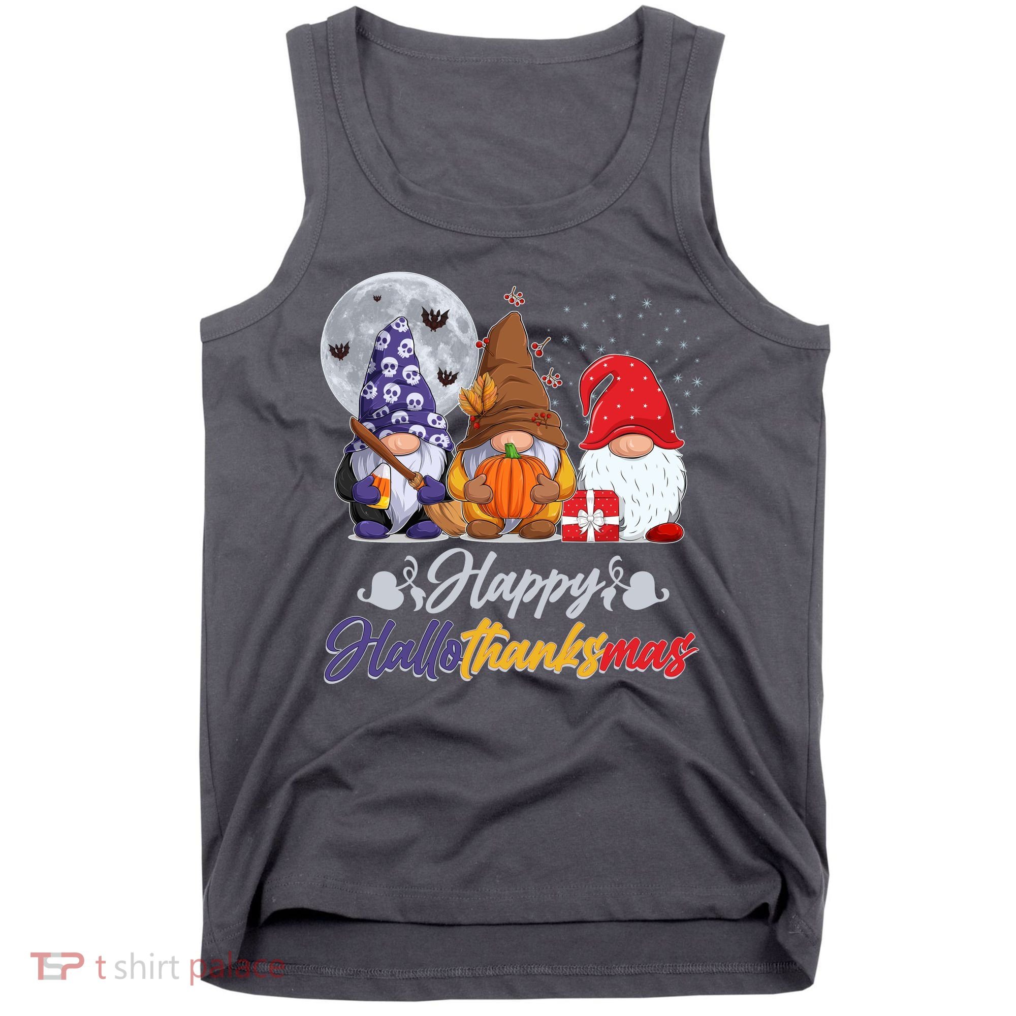 Happy Hallothanksmas Gnomes Tank Top