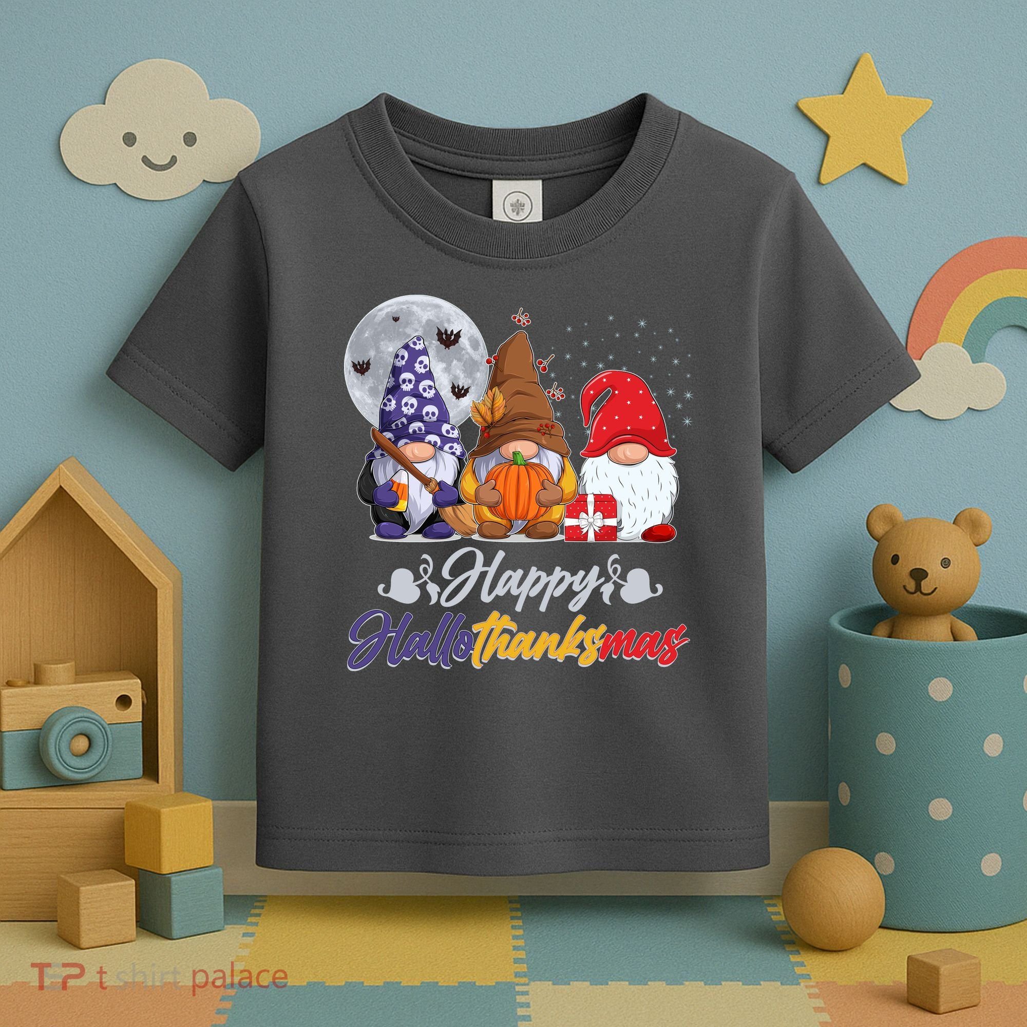 Happy Hallothanksmas Gnomes Toddler T-Shirt