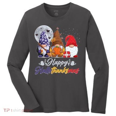 Happy Hallothanksmas Gnomes Women's Long Sleeve Shirt