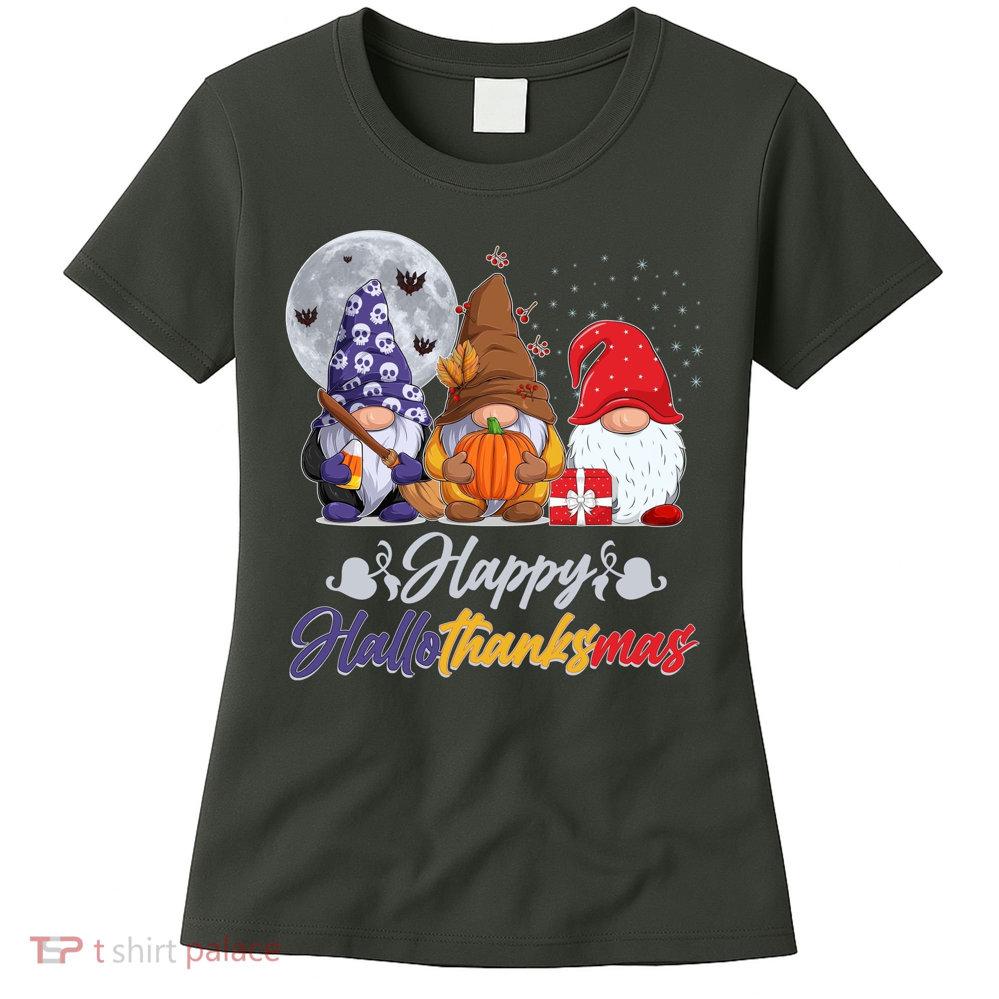 Happy Hallothanksmas Gnomes Women's T-Shirt