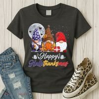Happy Hallothanksmas Gnomes Women's T-Shirt thumb 3