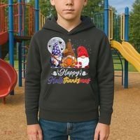 Happy Hallothanksmas Gnomes Kids Hoodie thumb 2