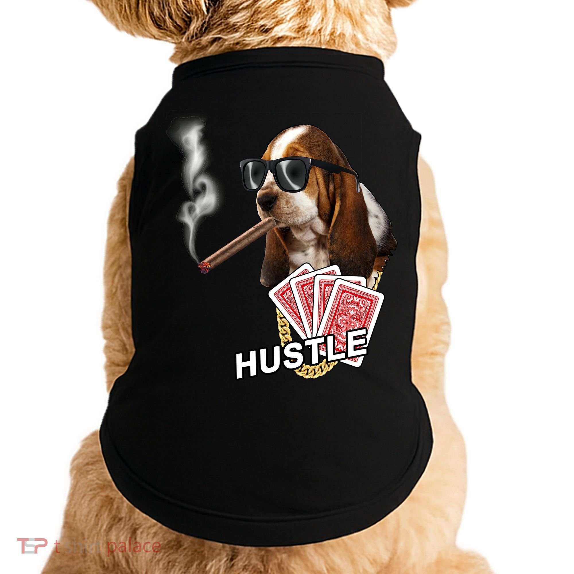 Hustle Hound Gambling Dog Tee Doggie Tank