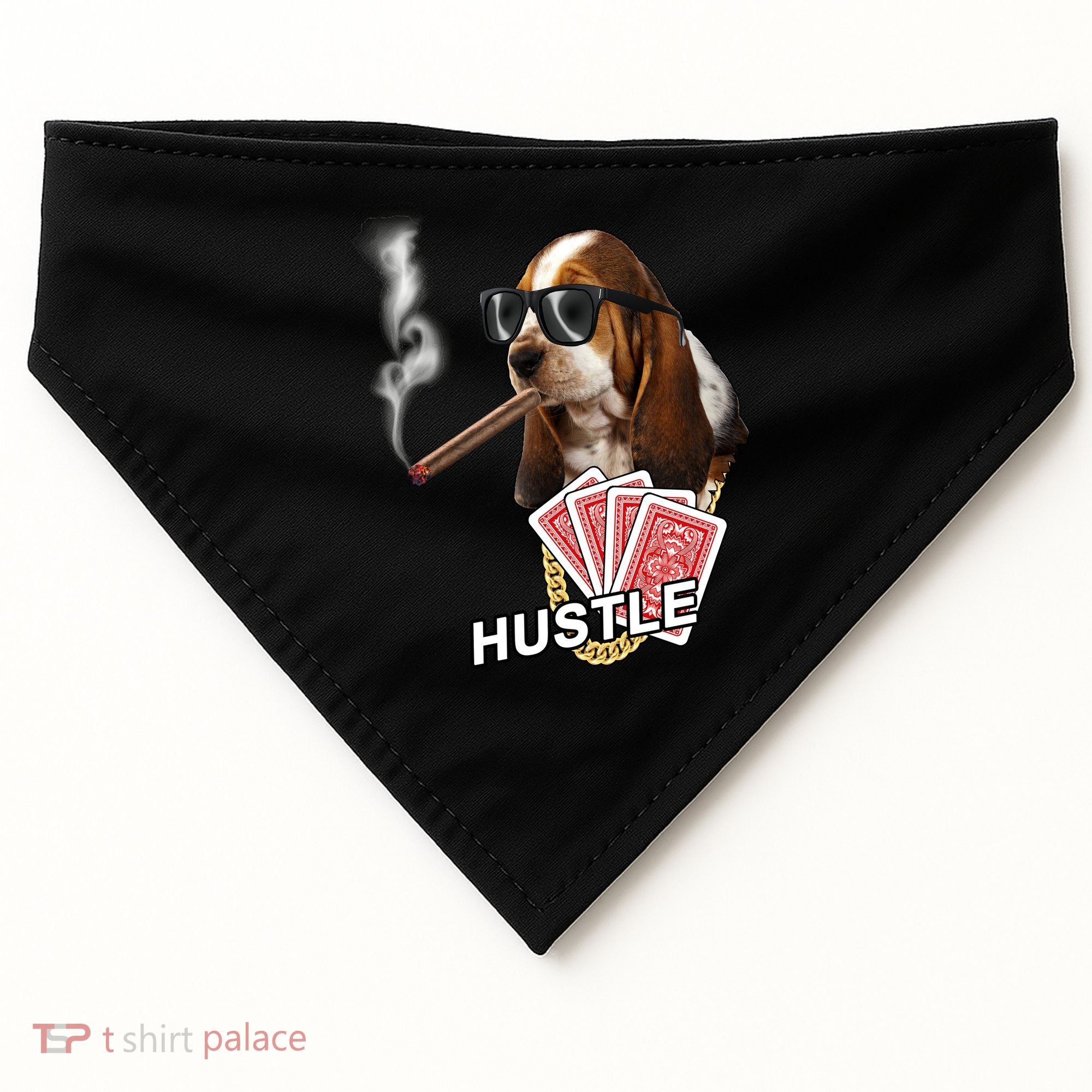 Hustle Hound Gambling Dog Tee USA-Made Doggie Bandana