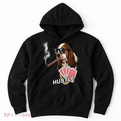 Hustle Hound Gambling Dog Tee Hoodie