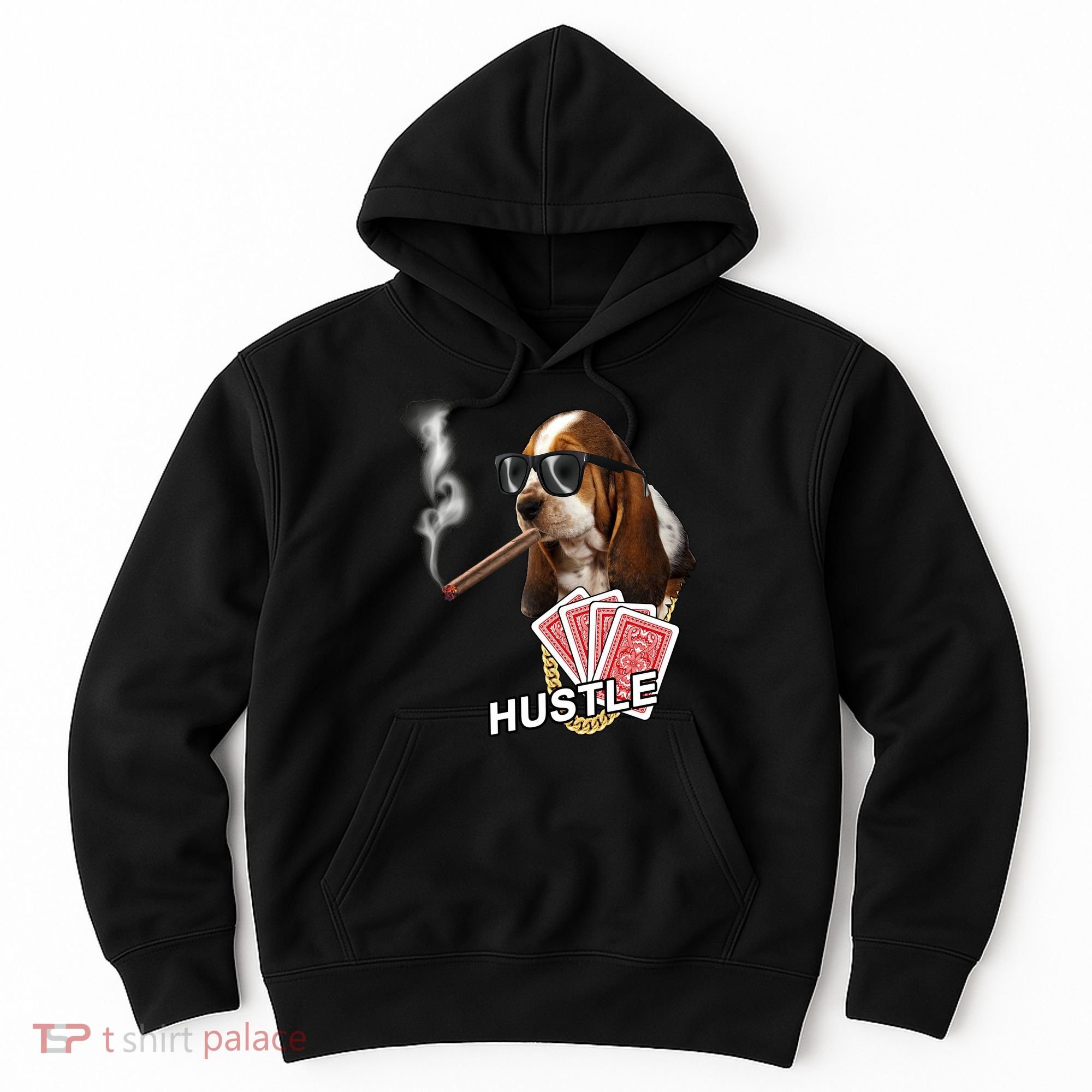 Hustle Hound Gambling Dog Tee Hoodie