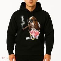 Hustle Hound Gambling Dog Tee Hoodie thumb 2