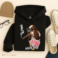 Hustle Hound Gambling Dog Tee Hoodie thumb 4