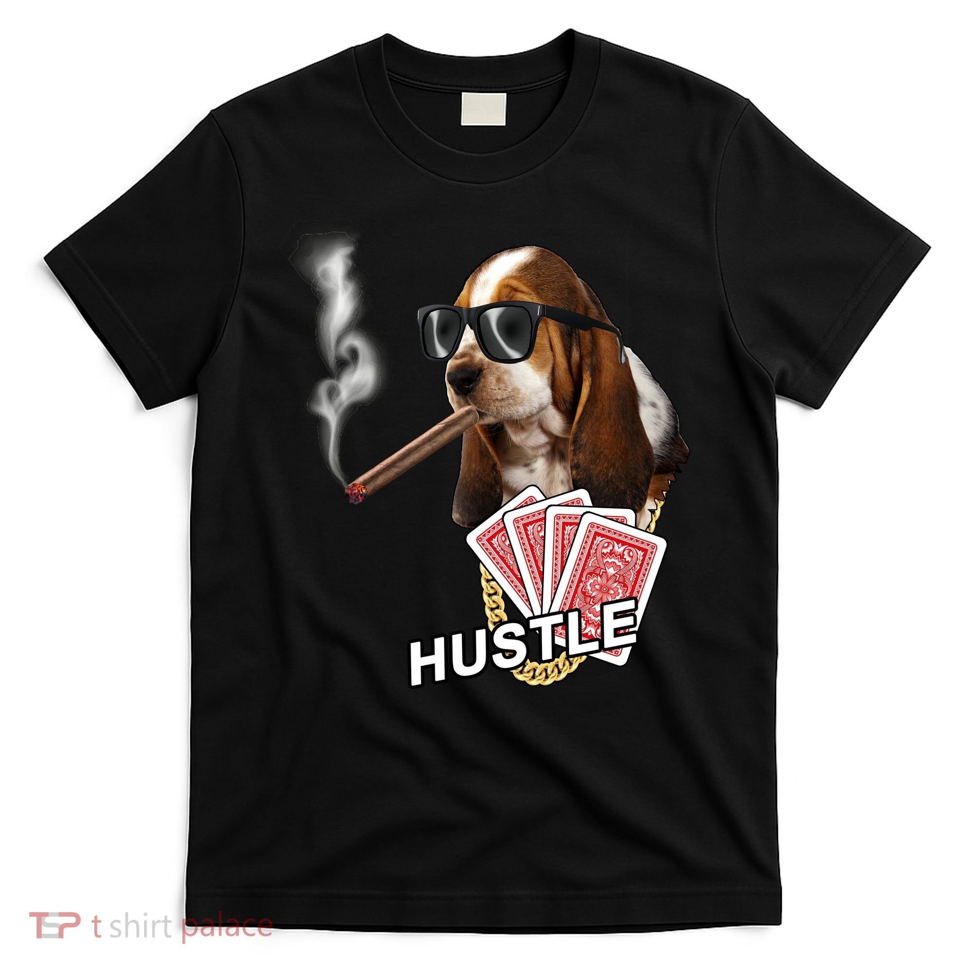 Hustle Hound Gambling Dog Tee T-Shirt