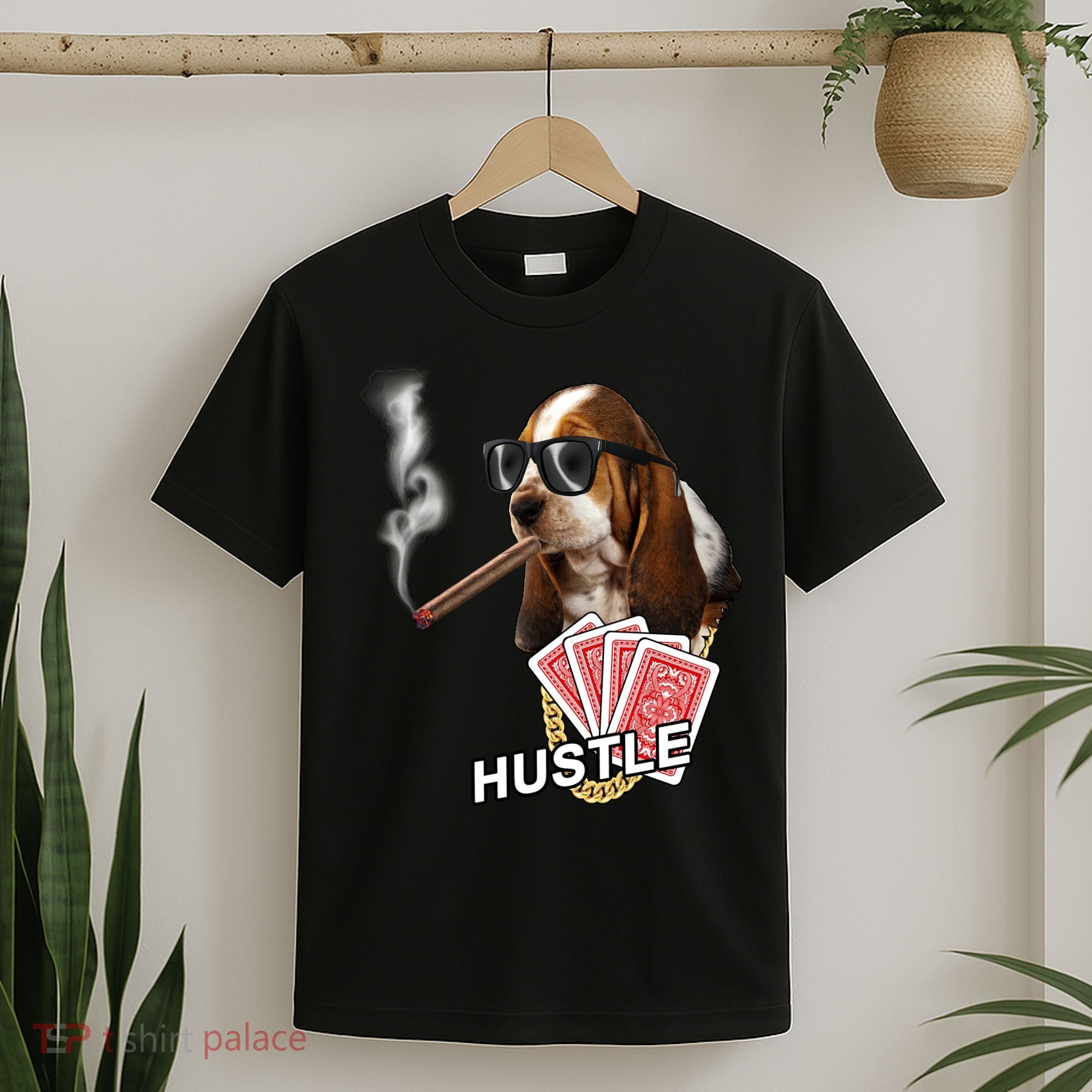 Hustle Hound Gambling Dog Tee T-Shirt