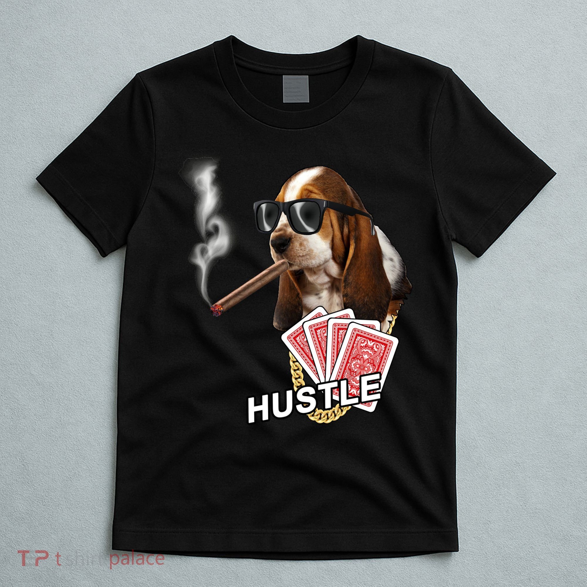 Hustle Hound Gambling Dog Tee T-Shirt
