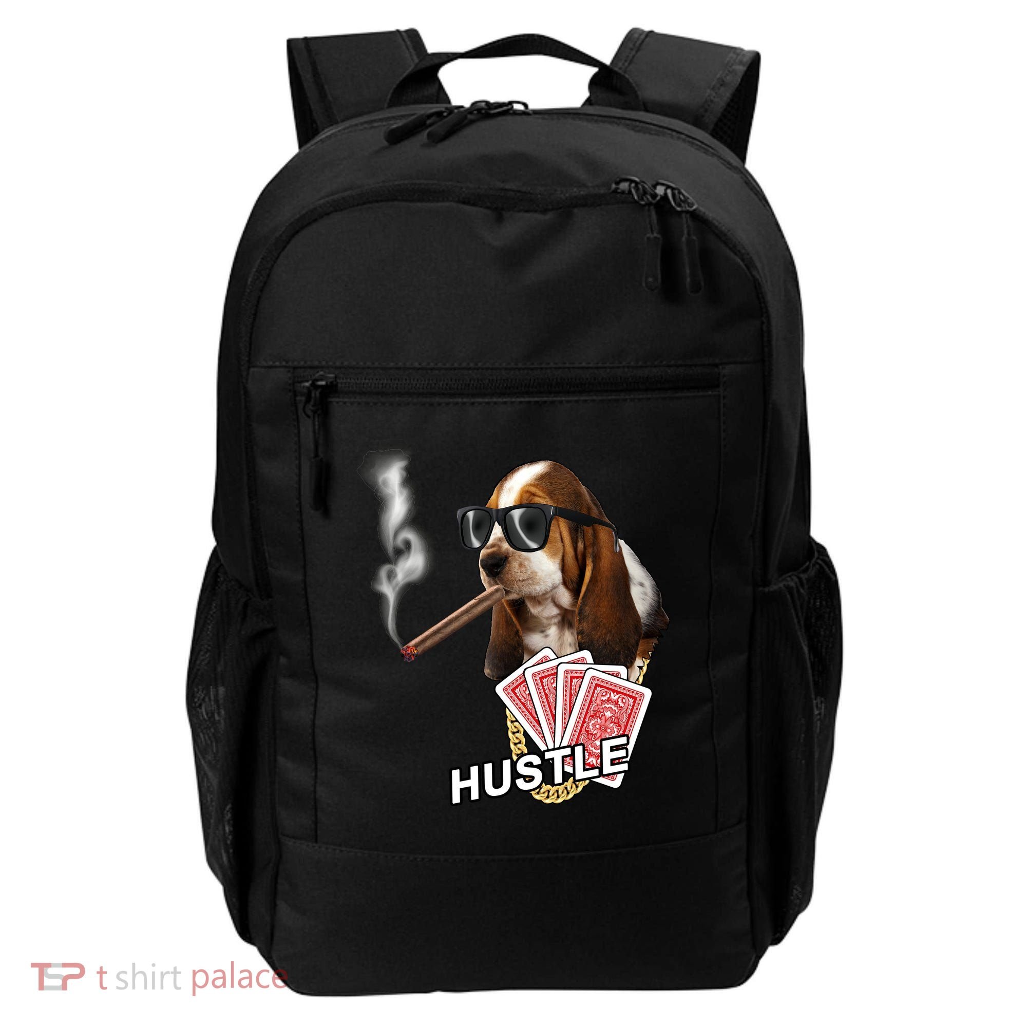 Hustle Hound Gambling Dog Tee Backpack