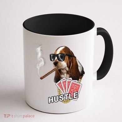 Hustle Hound Gambling Dog Tee Coffee Mug back