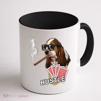 Hustle Hound Gambling Dog Tee Coffee Mug thumb 1