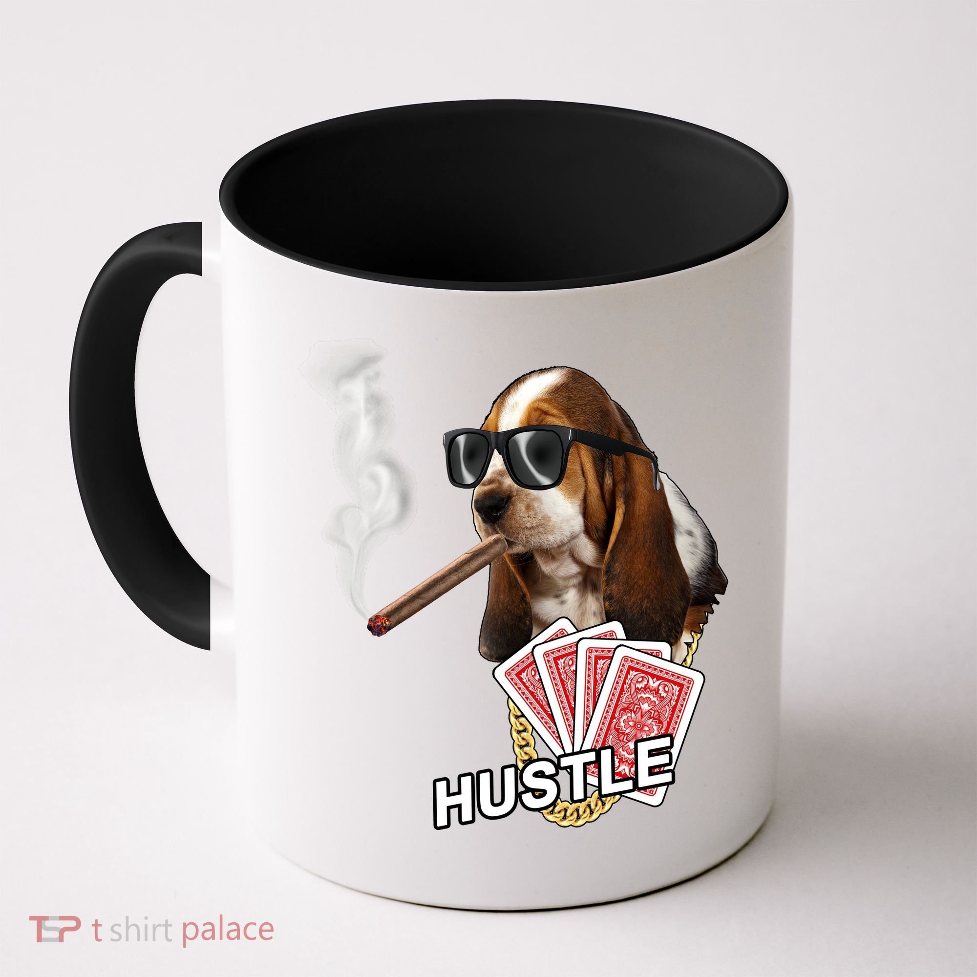 Hustle Hound Gambling Dog Tee Coffee Mug