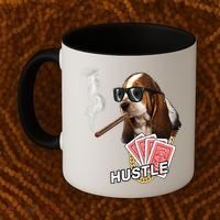 Hustle Hound Gambling Dog Tee Coffee Mug thumb 2