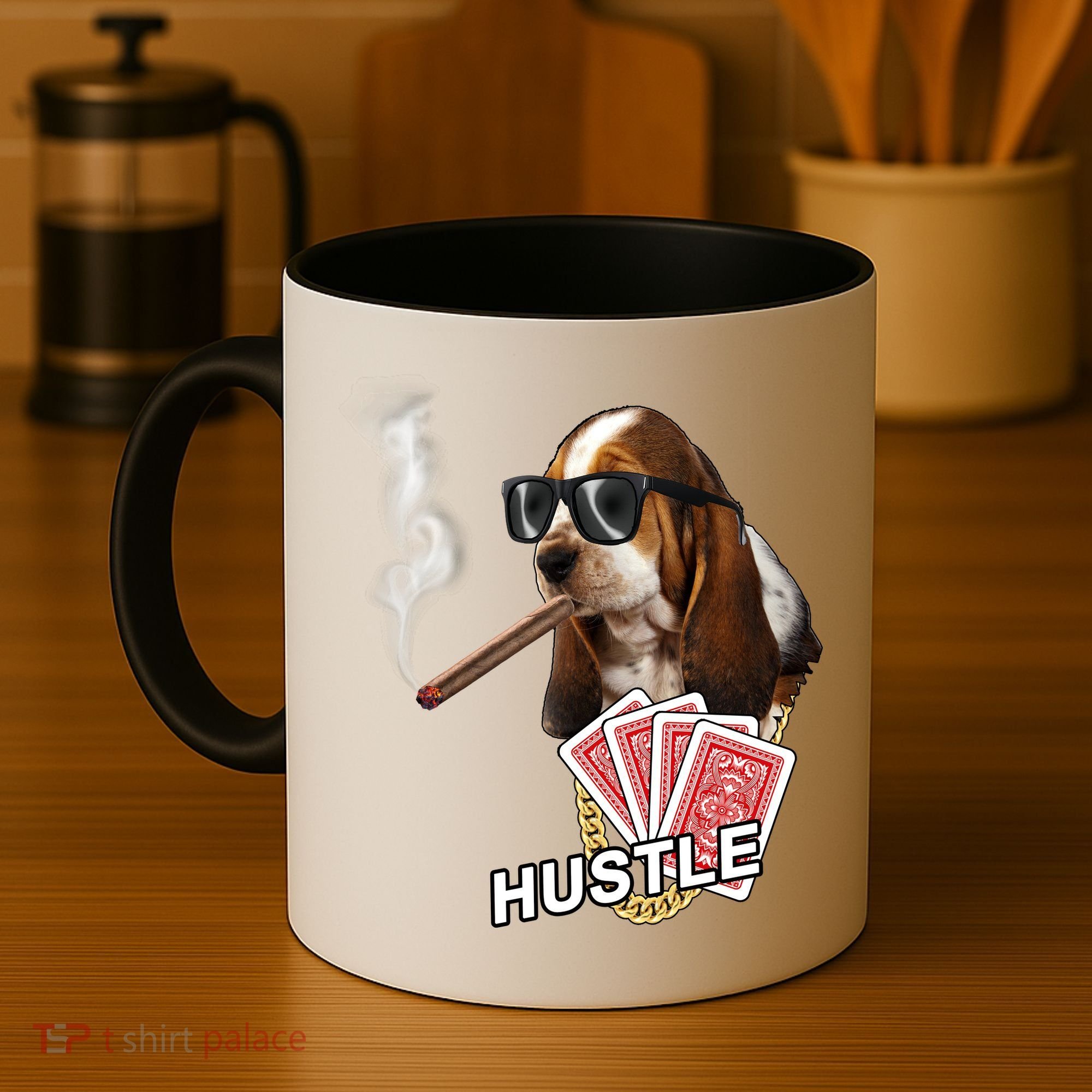 Hustle Hound Gambling Dog Tee Coffee Mug
