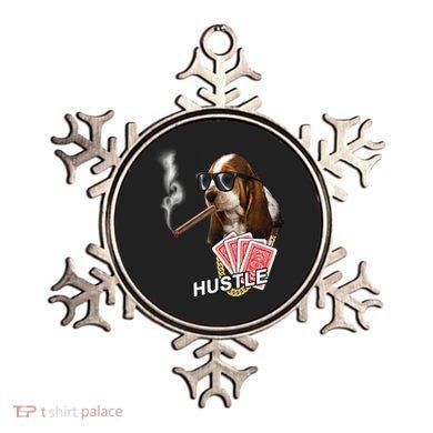 Hustle Hound Gambling Dog Tee Ornament