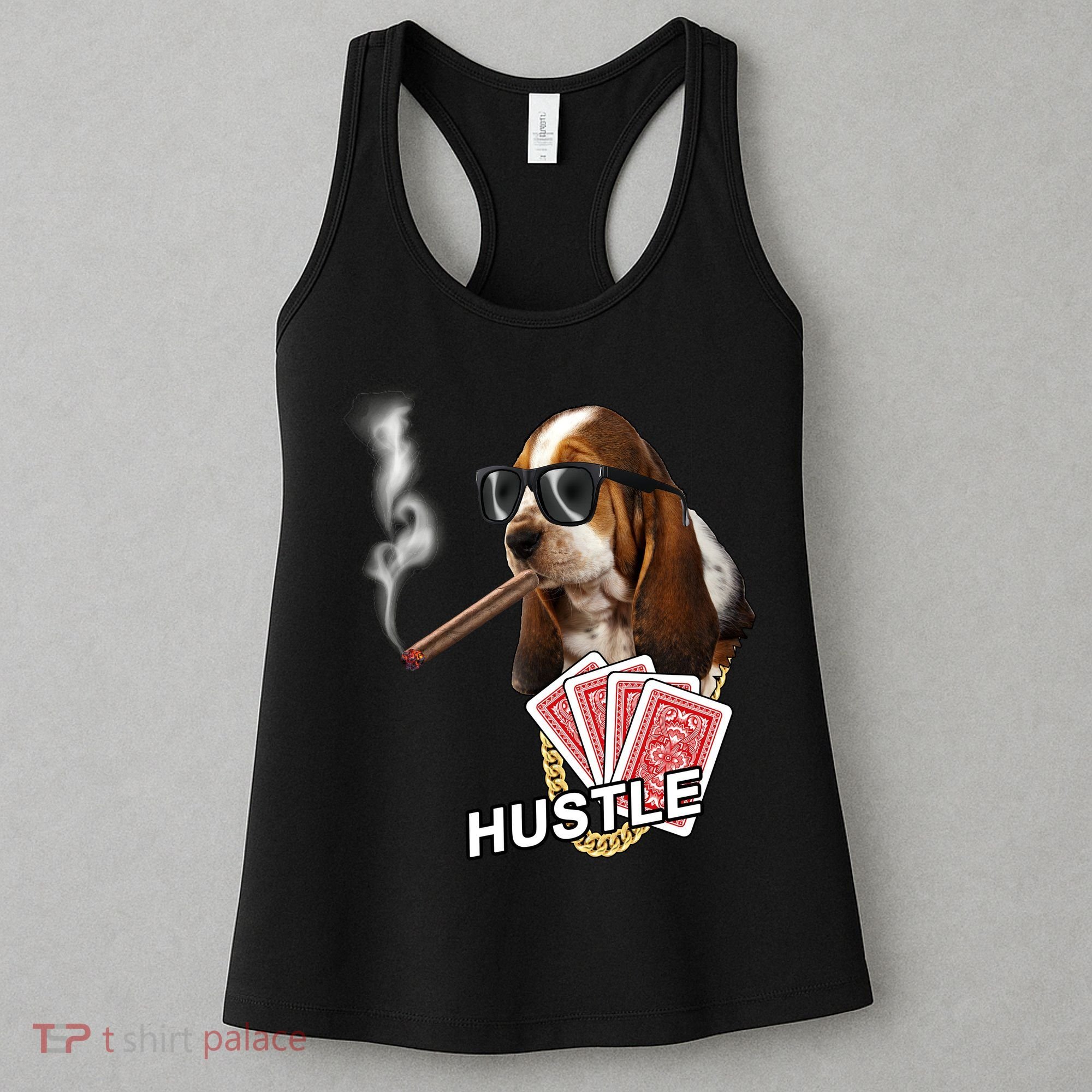 Hustle Hound Gambling Dog Tee Women's Tank Top