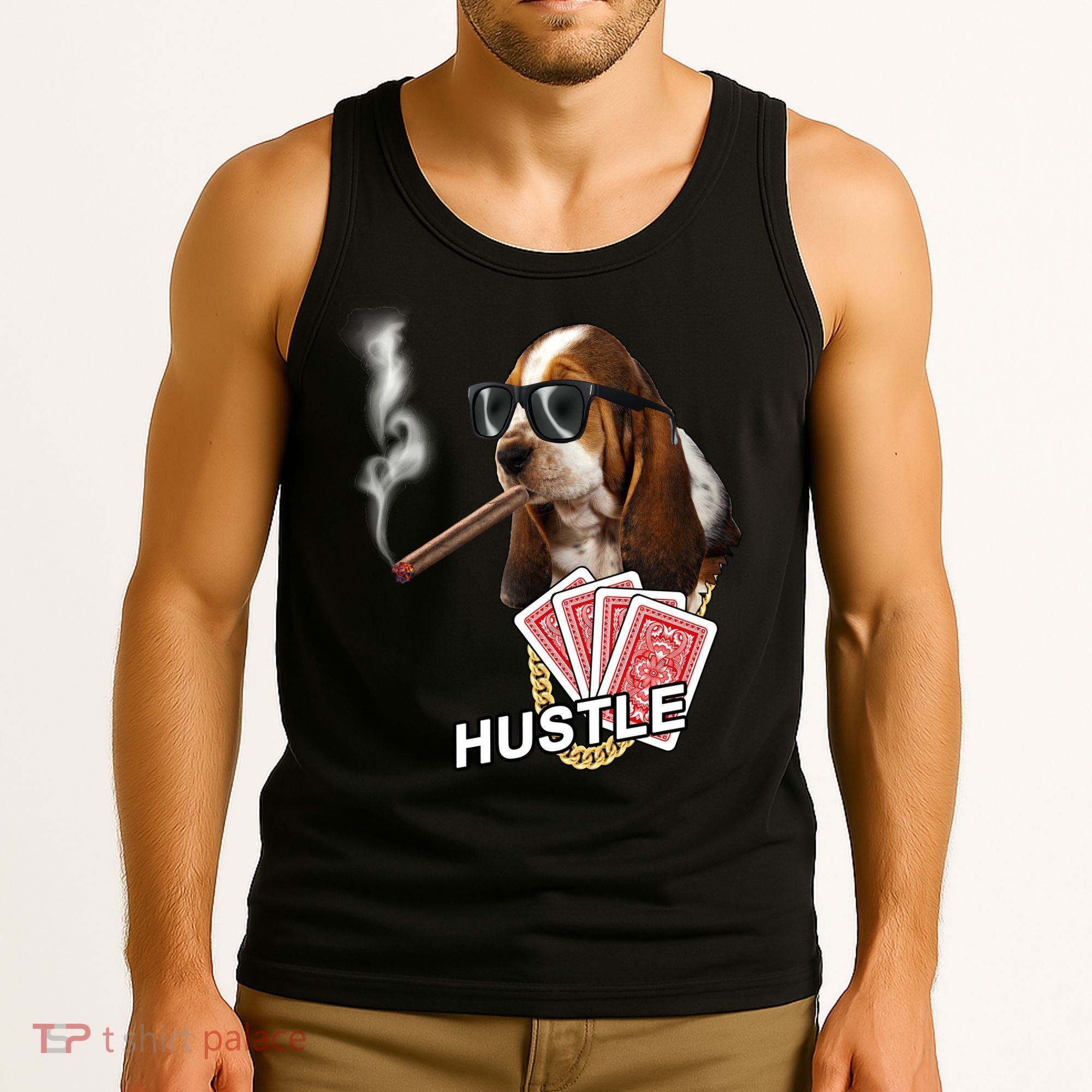 Hustle Hound Gambling Dog Tee Tank Top