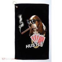 Hustle Hound Gambling Dog Tee Golf Towel thumb 0