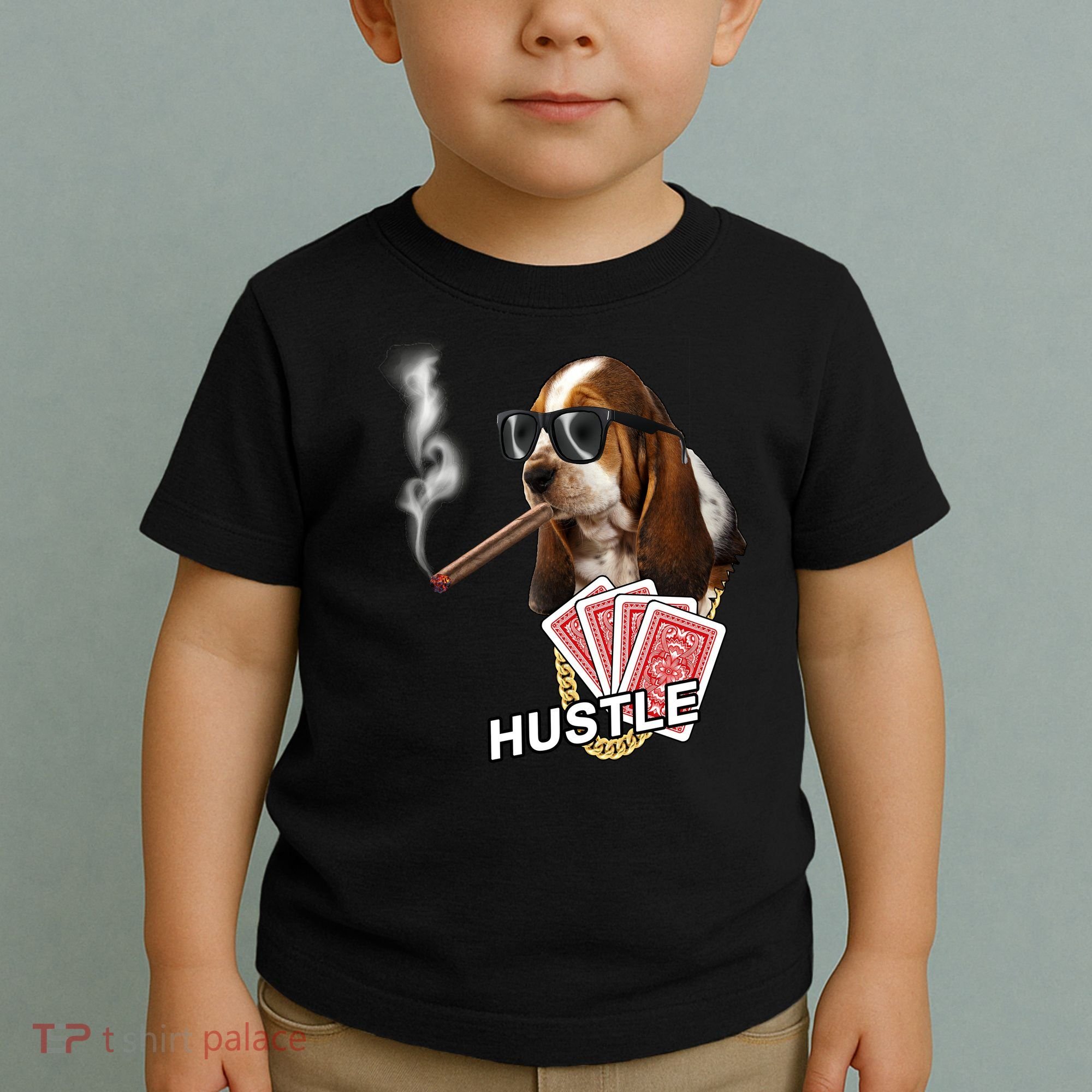 Hustle Hound Gambling Dog Tee Toddler T-Shirt