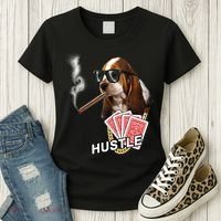 Hustle Hound Gambling Dog Tee Women's T-Shirt thumb 3