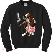 Hustle Hound Gambling Dog Tee Kids Sweatshirt thumb 0