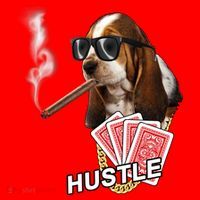 Hustle Hound Gambling Dog Tee Santa Hat thumb 1