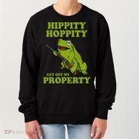 Hippity Hoppity Get Off My Property Frog Meme Women's Sweatshirt thumb 0