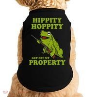Hippity Hoppity Get Off My Property Frog Meme Doggie Tank thumb 0