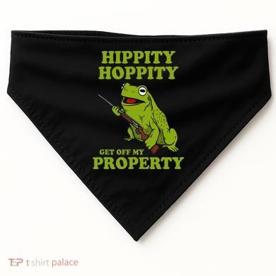 Hippity Hoppity Get Off My Property Frog Meme USA-Made Doggie Bandana