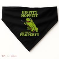 Hippity Hoppity Get Off My Property Frog Meme USA-Made Doggie Bandana thumb 0